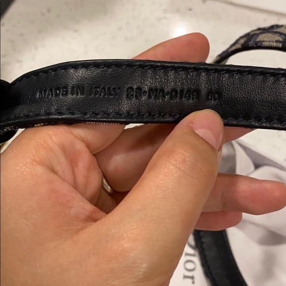 Authentic Dior Oblique Leather Belt Size 80 - Picture 4 of 6